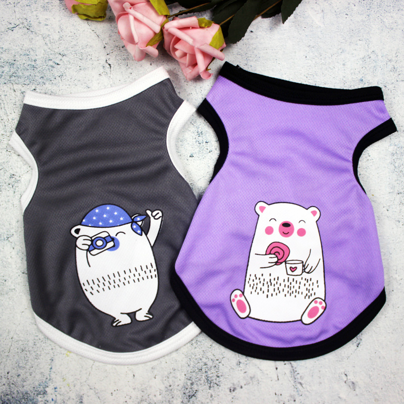 ★〓YUFeiPet〓★New Summer Pet Clothes Teddy Bomei Kitten Breathable Dog Vest Small and Medium-sized Dog Clothing Supplies