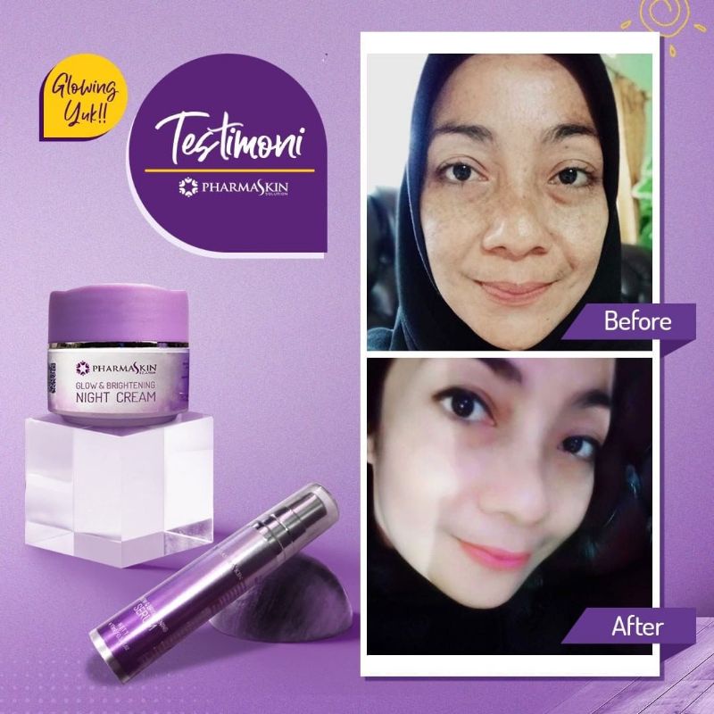 Pharmaskin Paket Skincare Intensive Night Cream Flek Hitam Menahun Perawatan Wajah Menghilangkan Noda Hitam Resmi Halal BPOM Ampuh Original-7