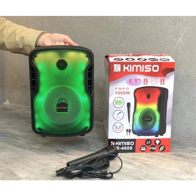 Speaker Bluetooth KIMISO QS-4609 RGB LED 6.5 Inch Plus Mic