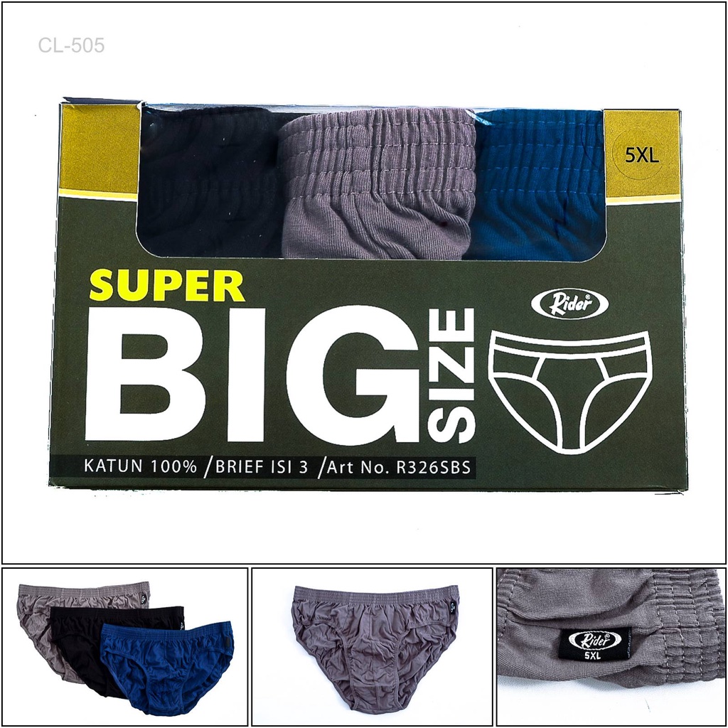Celana Dalam Cowok Brief Rider Big Size Jumbo