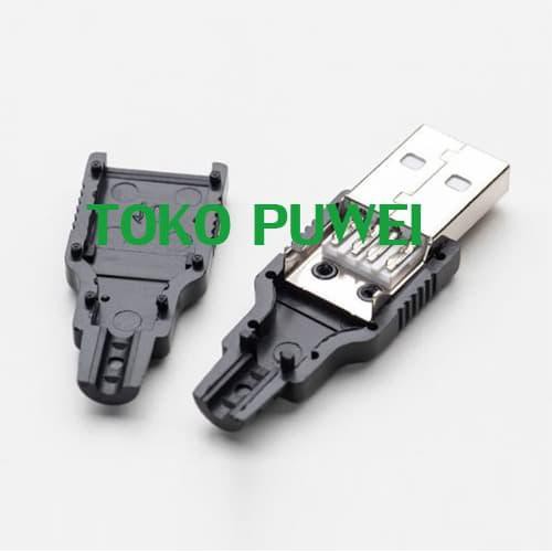 SOKET USB KOSONG TIPE JANTAN USB SOCKET CONNECTOR MALE PLUG AC12