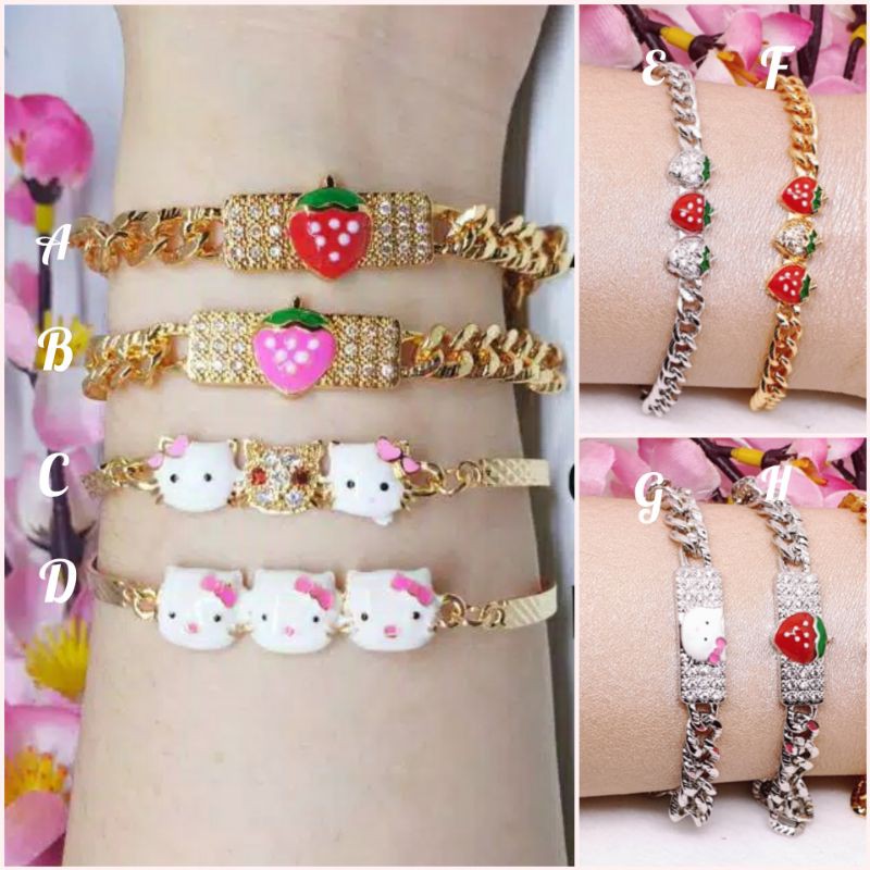 Gelang anak GRA-09 strawberry xuping lapis emas