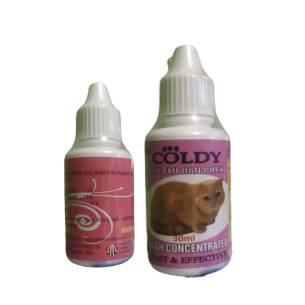 OBAT KUCING SAKIT FLU BERSIN PILEK INGUSAN COLDY CAT