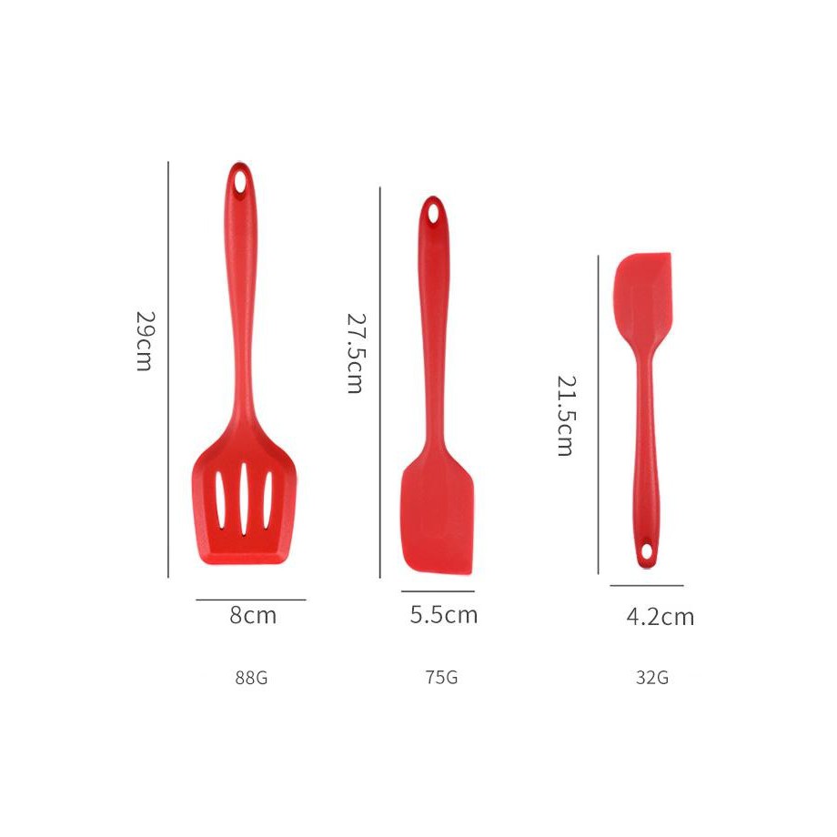 5 IN 1 SET Silicone Kitchen Utensil Spatula Cooking BPA-Free Alat Dapur Murah Spatula Set