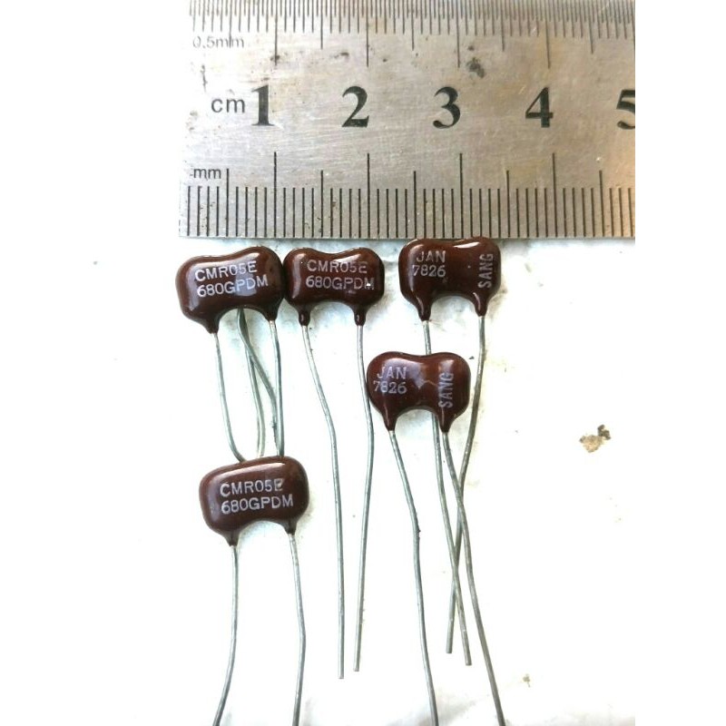 silver mica capacitor 680 68pf 500v SANGAMO USA rare item NOS