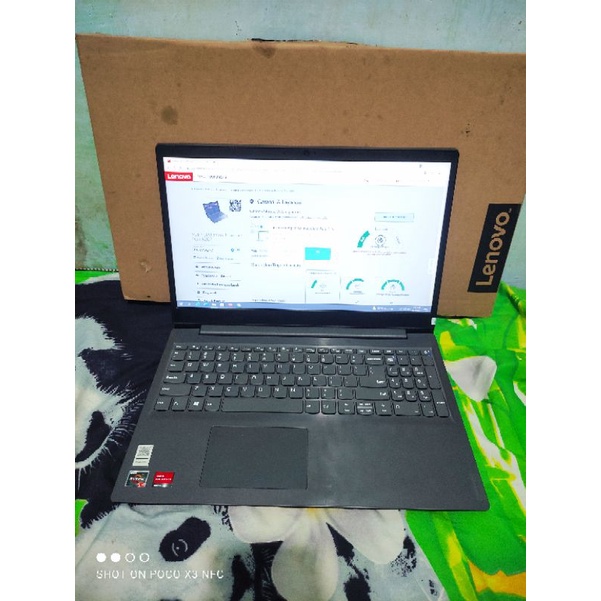 laptop lenovo ideapad v15 ada ryzen 3 8/256gb seken second bekas
