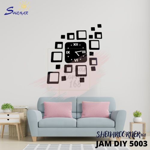 SHENAR JAM DINDING DIY KECIL ANGKA HURUF MOTIF 3D STIKER / JAM KECIL TEMPEL TEMBOK, SHENARCORNER168