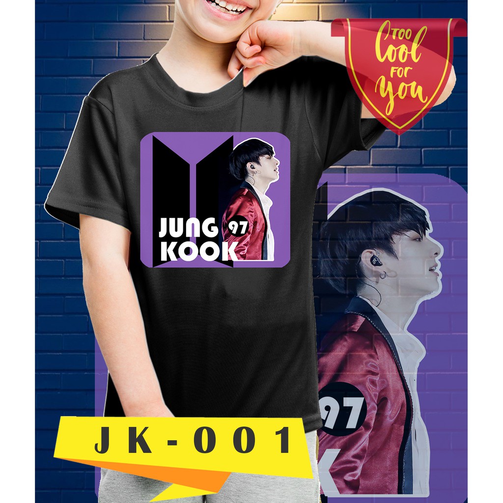 Kaos/baju anak BTS - 97 JUNGKOOK - 001 (size anak 1 - 10 tahun)