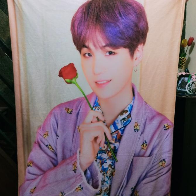SALE SELIMUT CUSTOM FULLPRINT KPOP V BTS SERIES ( PACKING AMAN )