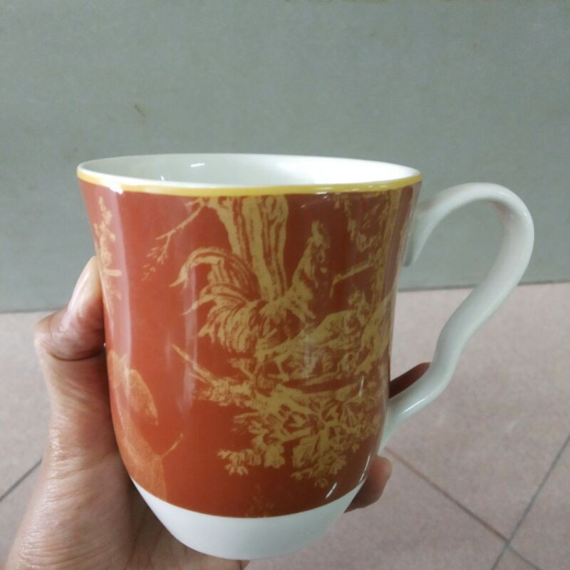 CHINESE MUG GELAS KERAMIK SANGO MOTIF IMLEK GIFT HAMPERS HADIAH HIAS HIASAN