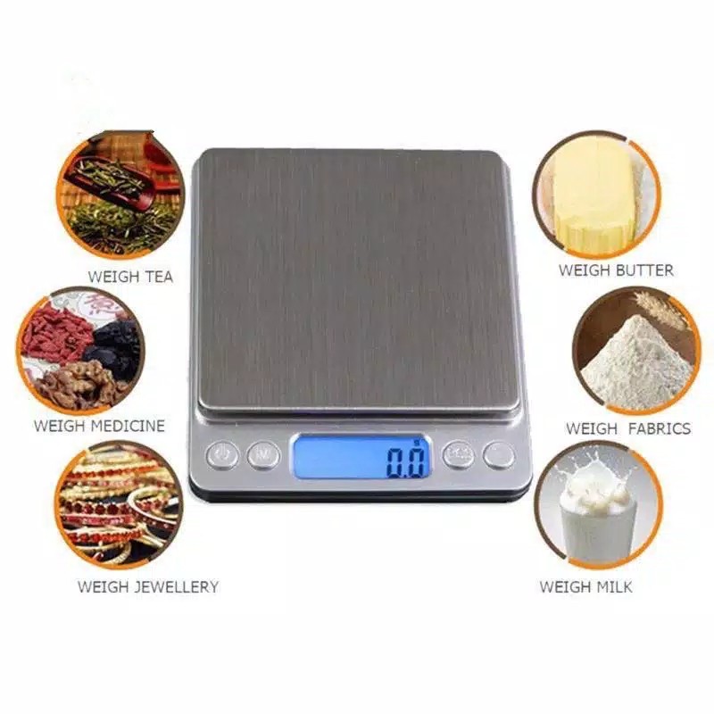 [HBM] Timbangan Digital 3kg Emas Kopi Bumbu Dapur Platform Scale 0.1g Akurat