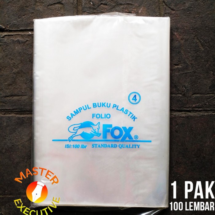 [Pak] Fox Sampul Buku Tulis Plastik Folio no. 4 - untuk LKS Bening Transparan