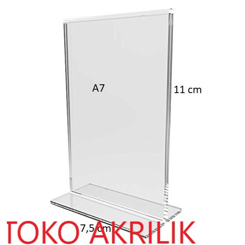 

Akrilik tentcard a7 / Tempat menu / Stand holder acrylic TCA7TP