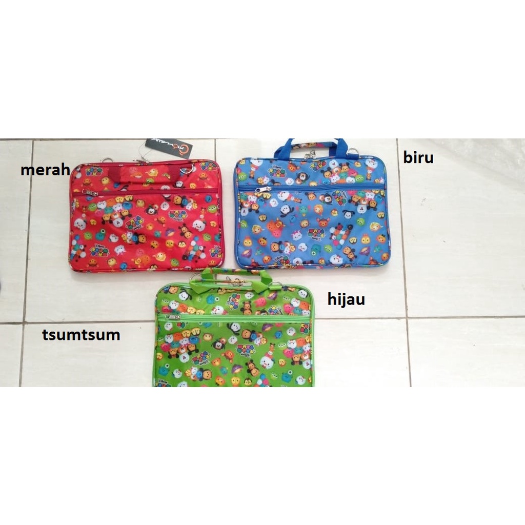 Tas laptop ukuran 12 dan 14 inch motif kartun lucu kode 4003