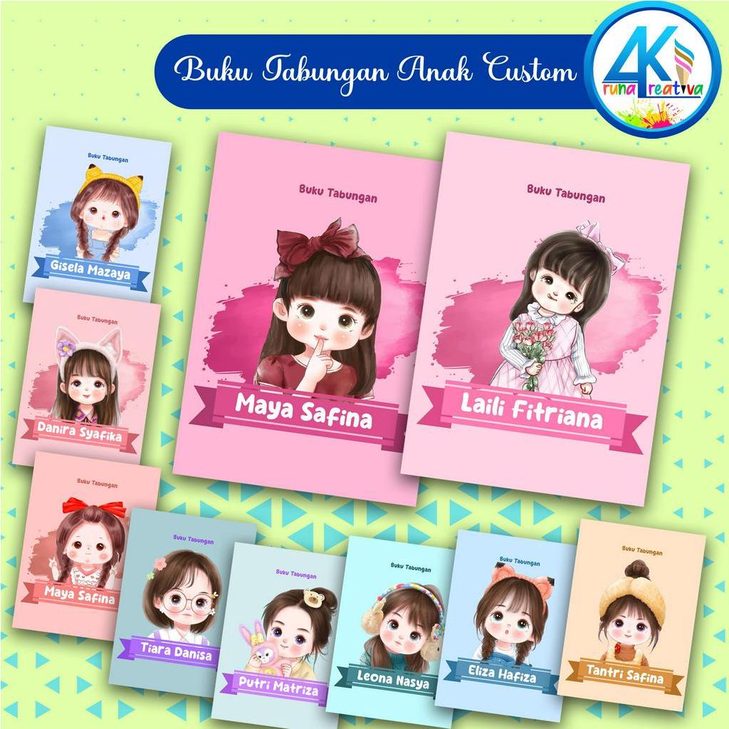 

Arunakreativa 41-50 Buku Tabungan Anak Custom | Buku Tabungan Lucu Anak