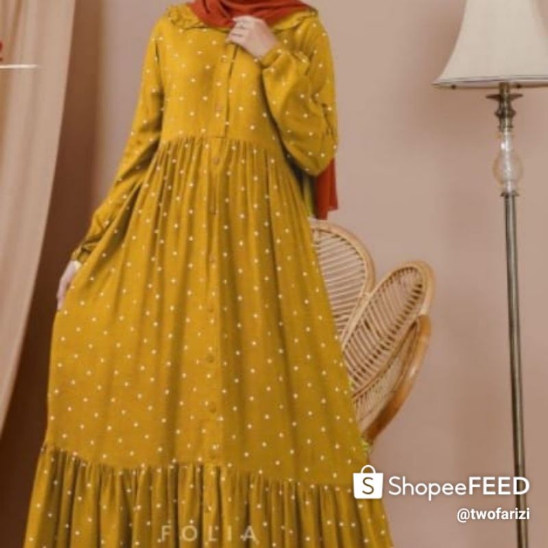 Gamis Polkadot Terbaru,Bahan Rayon,Ukuran Xl