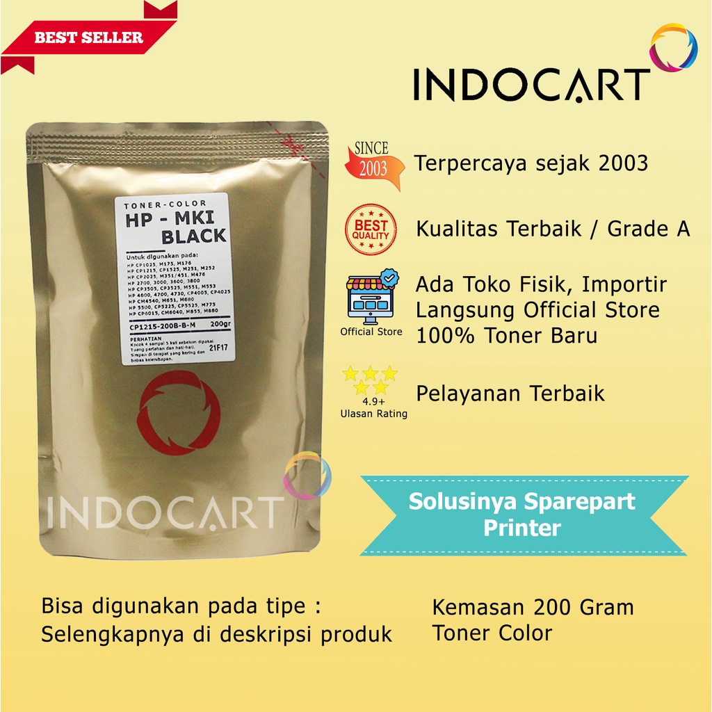 Serbuk Toner Warna Mitsubishi-642A-HP CP4005-200gr