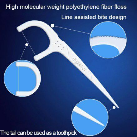 COD - SM88 - Dental floss benang Busur tusuk gigi Macromolecul carea pembersih sela gigi