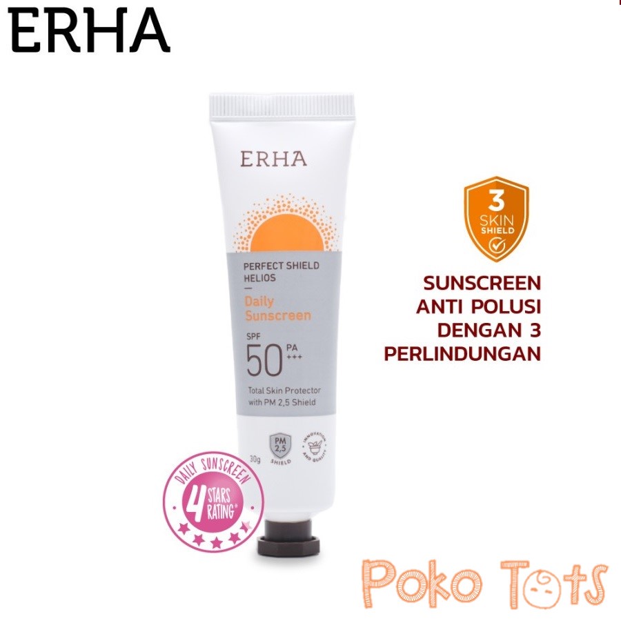 ERHA Perfect Shield Helios Daily Sunscreen 30gr Krim Wajah Dilengkapi Dengan SPF 50PA++ WHS