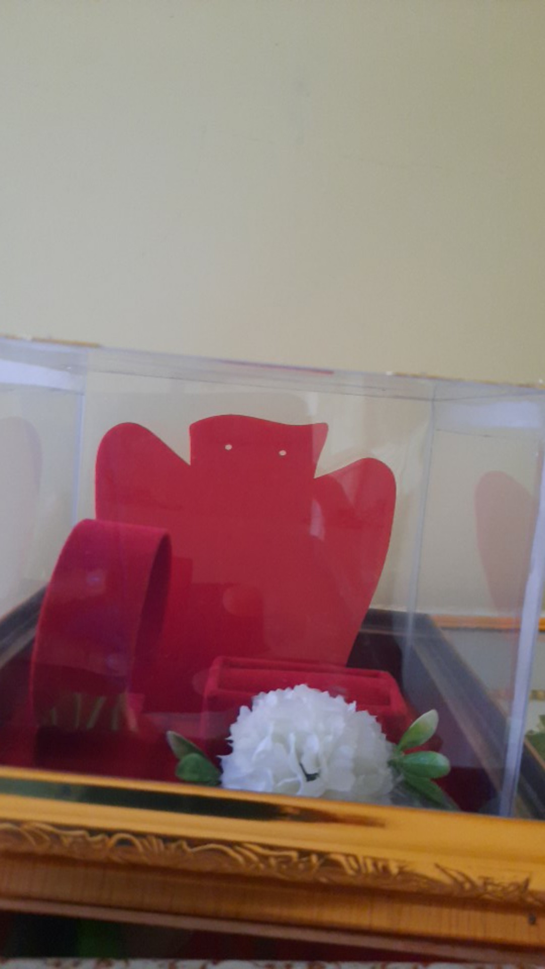 Kotak Perhiasan Anting Cincin Gelang Kalung  Untuk Seserahan Dengan Leher Kalung - Fcgka