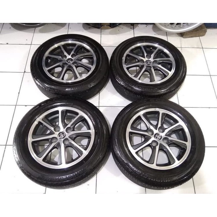 Velg OEM Calya R14 Hole.4x100 Ban Bridgestone 175 65 R14 ( Copotan )