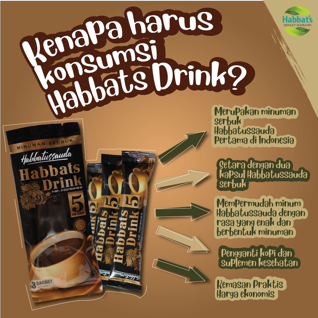 

Habbats Drink ISI 3 sachet