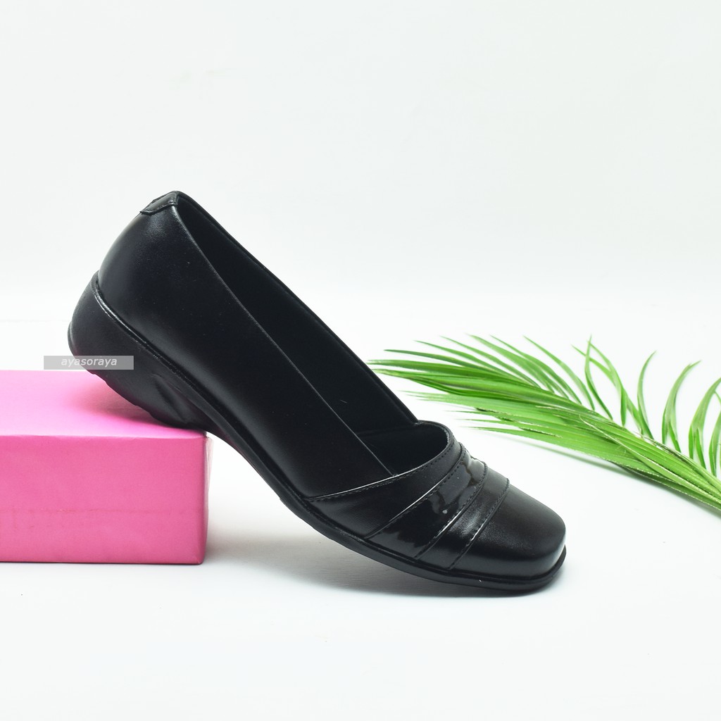 SEPATU Pantofel Pantopel Formal Ukuran Besar Jumbo Wanita Warna Hitam Enak &amp; Nyaman Dipakai XIMA 723