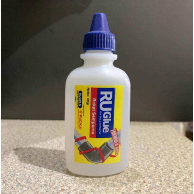 Ruglue lem pipa PVC botol tetes 60gram