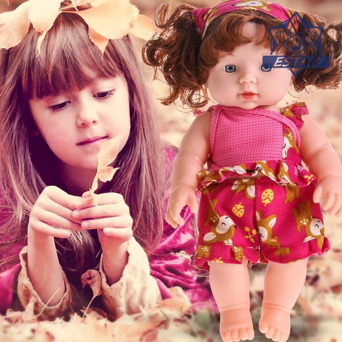 Mainan Boneka Bayi Perempuan Reborn Tampak Hidup Bahan Silikon Vinyl Lowienjan24