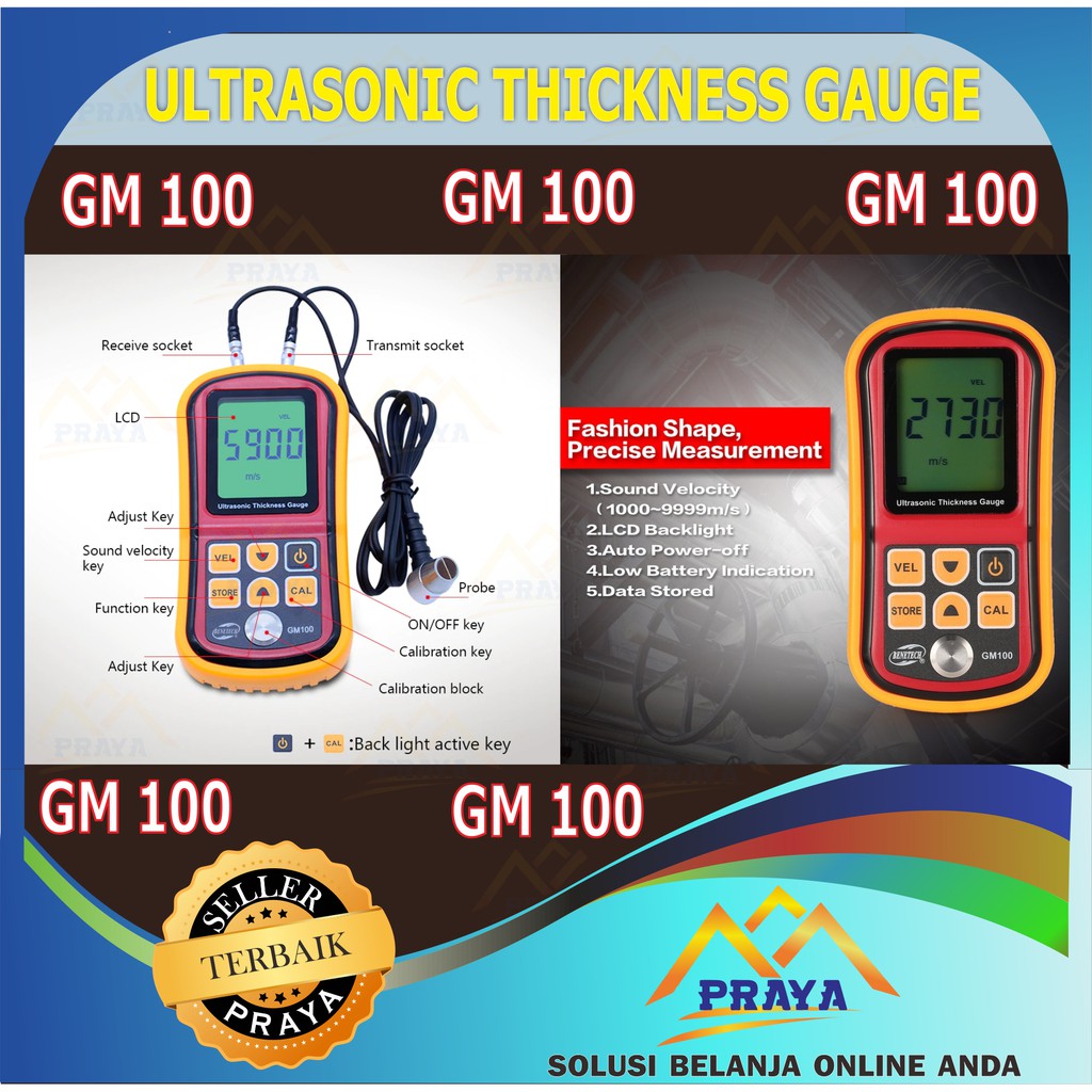 GM100 ULTRASONIC THICKNESS GAUGE CEK KETEBALAN TEBAL