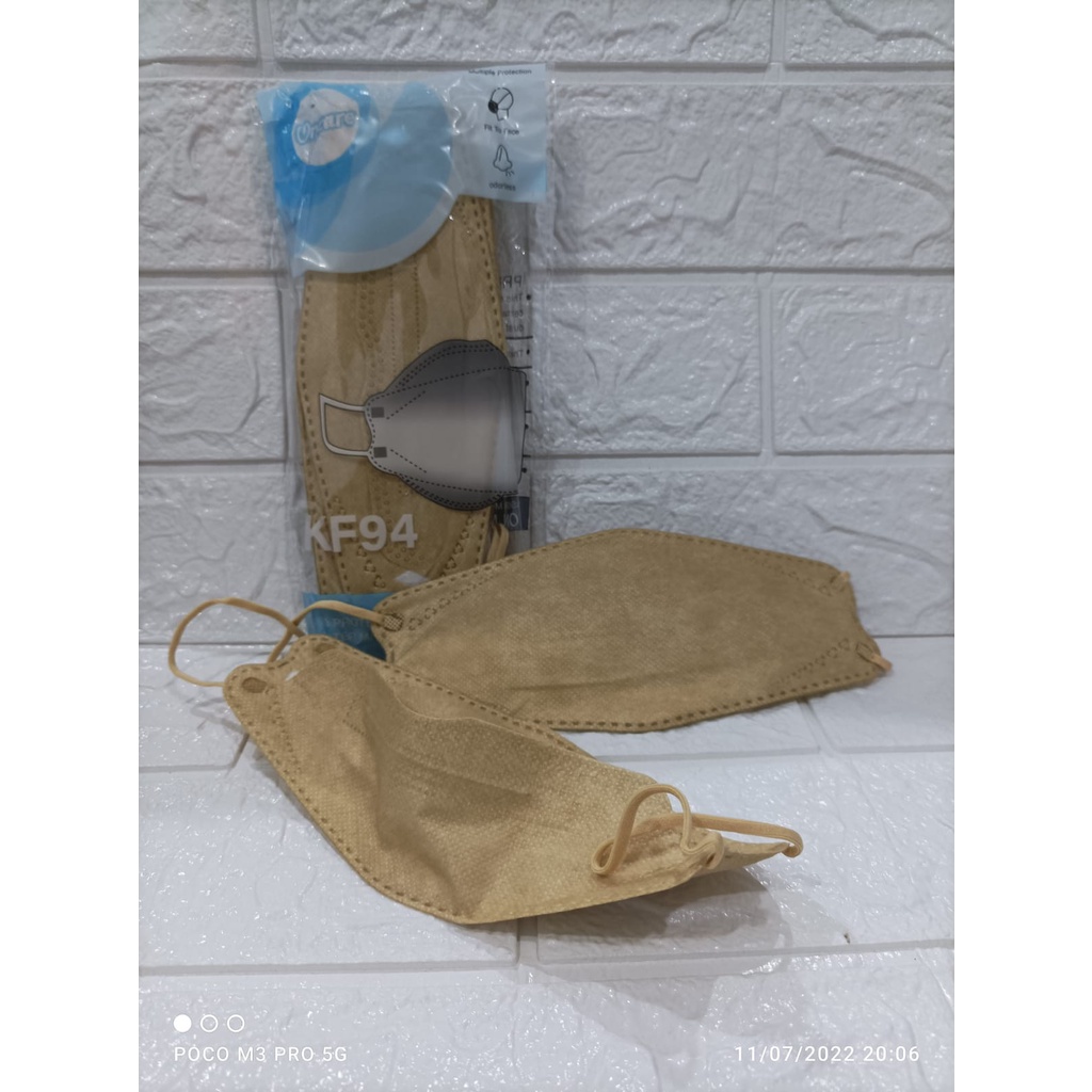 MASKER KF94 MOUSON ISI 10PC Masker KF 94 4ply Masker 4D EVO isi 10pcs-KF94 COKLAT 10pc