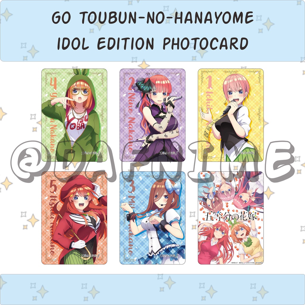 GOTOUBUN NO HANAYOME IDOL EDITION PHOTOCARD ANIME