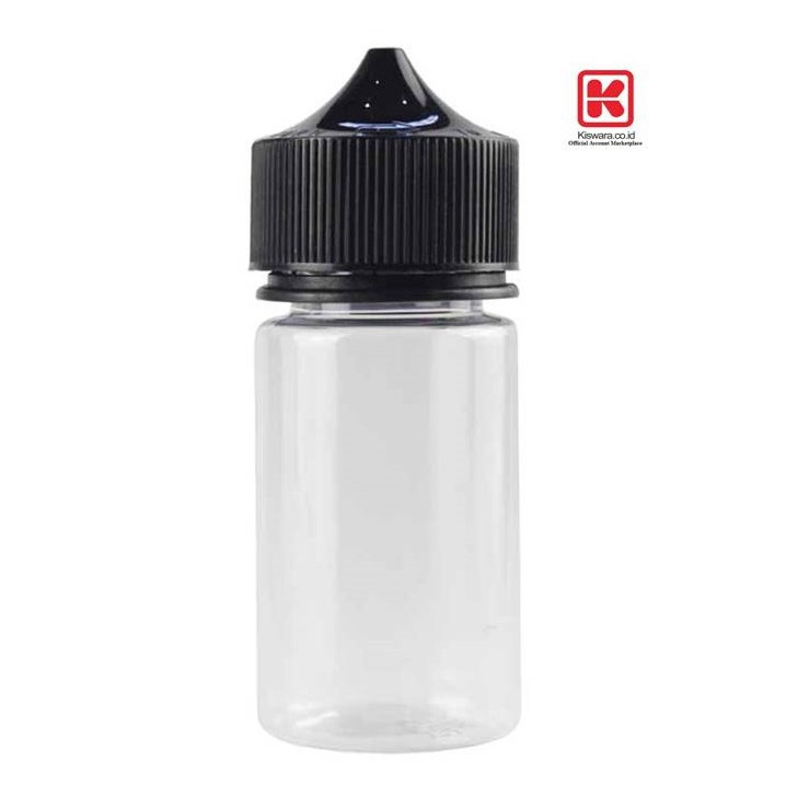 Botol Chubby Stubby Gorilla Unicorn 60ML V3 - CLEAR + BLACK CAP [Clone]