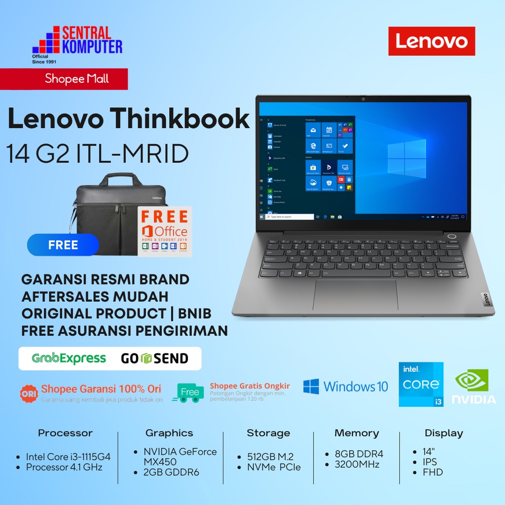 Lenovo ThinkBook 14-ITL - I3-1115G4-MX450-8GB-512GB-Win10-OHS