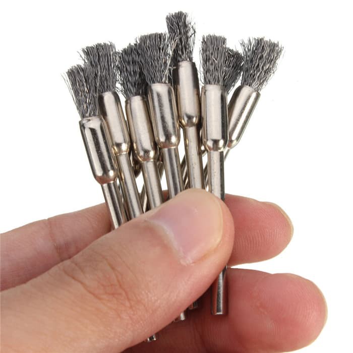 Wire Brush Stainless Steel 6mm Sikat Kawat Mini Grinder Dremel *WB07