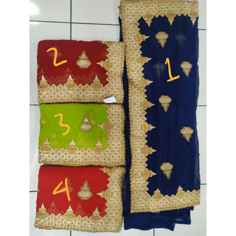 saree india bakal baju india bahan sarii bordir cantik