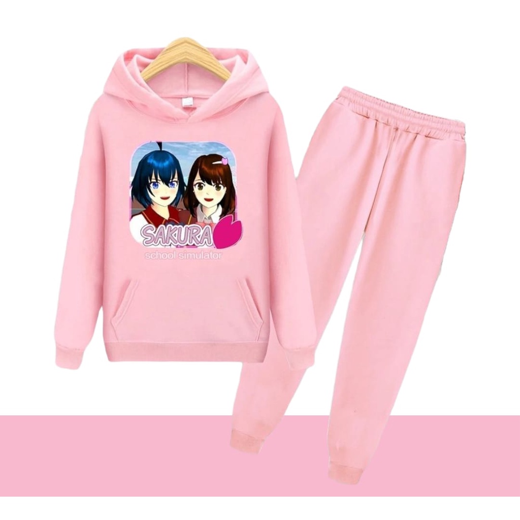 Setelan Sweater Hoodie SAKURA SCHOOL SIMULATOR / 1 Set Sweater Anak kekinian