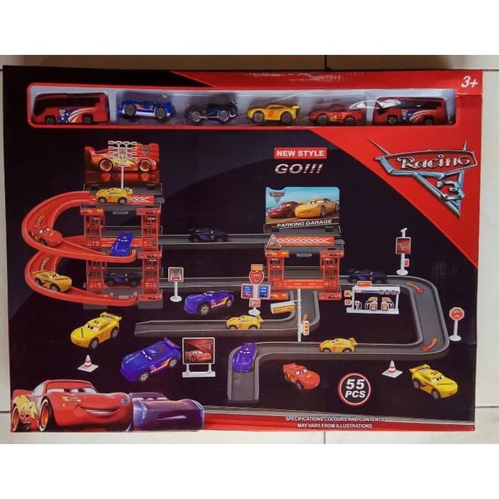 Mainan Kreativitas imajinasi Park Cars Jumbo (3 tingkat)