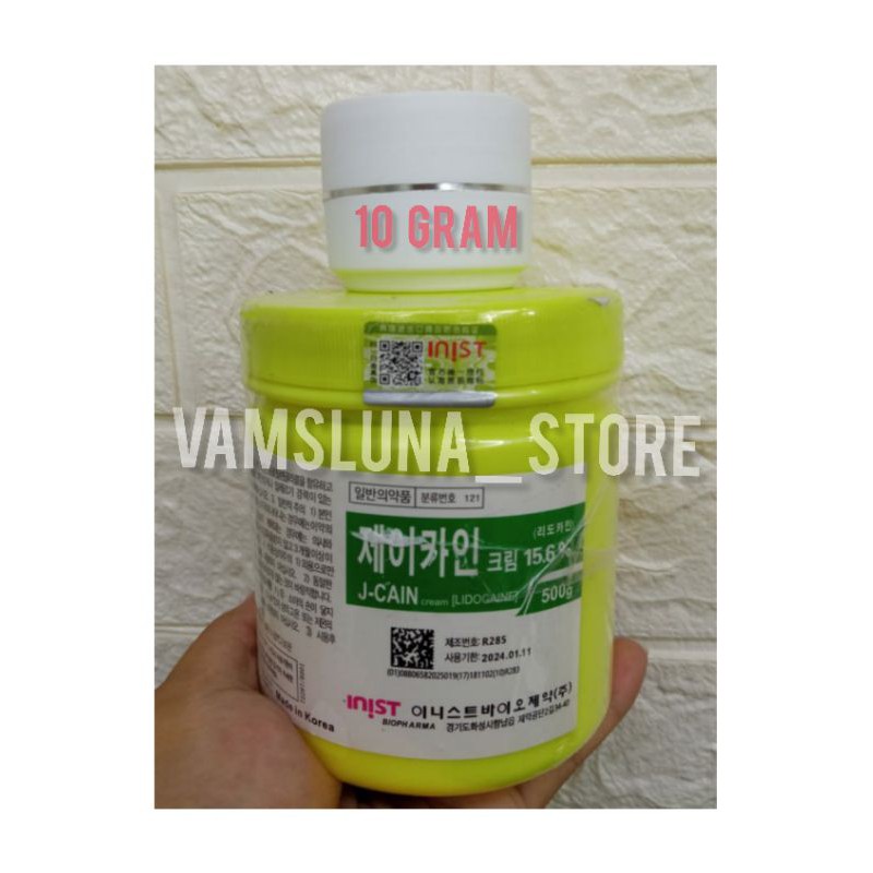 JCAIN CREAM ANASTESI KOREA 29.9% LIDOCAIN 500 gr / J-CAIN ANASTEN MERAH / HIJAU Krim mati rasa Krim kebas kebal baal