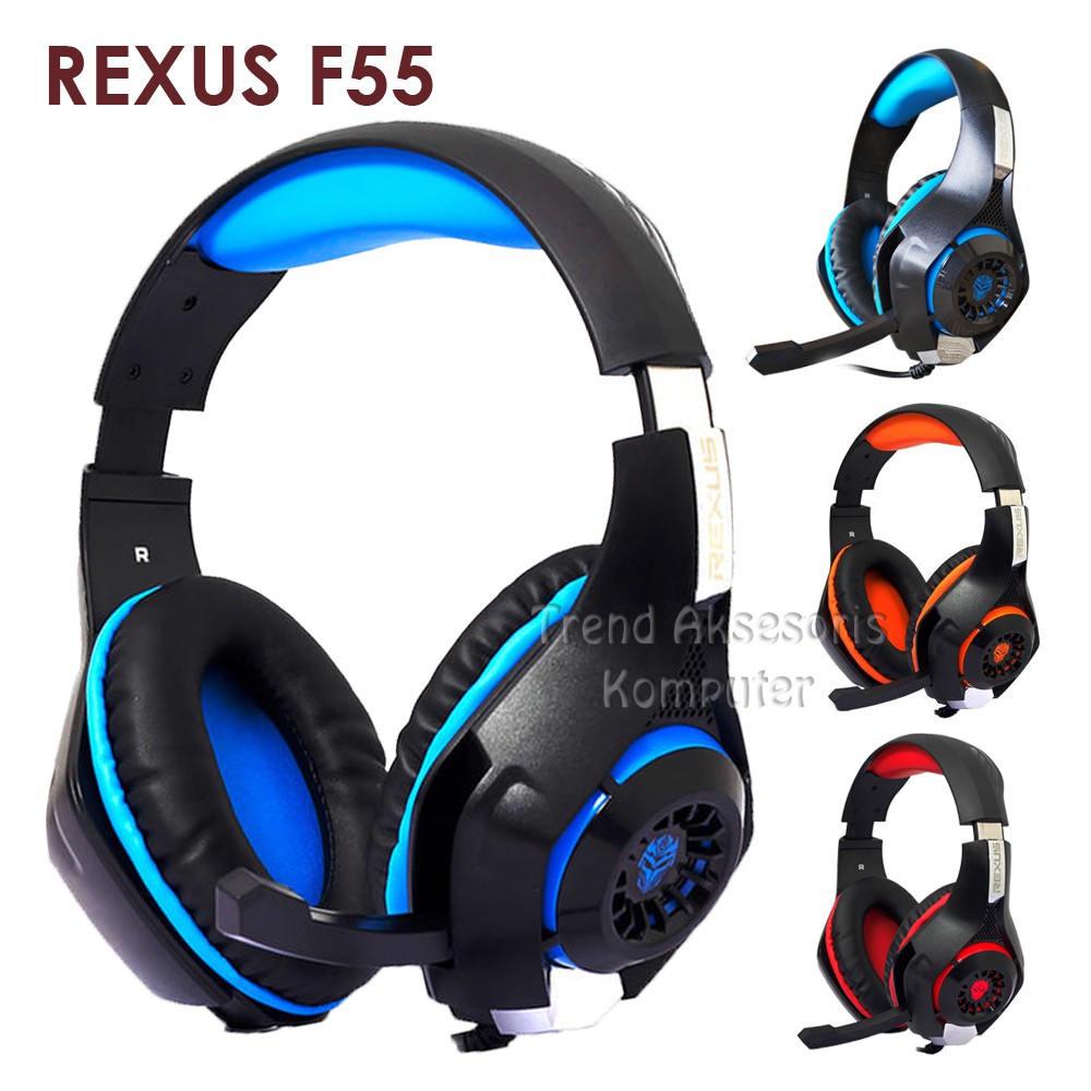 Trend-Rexus Vonix F55 Headset Gaming with LED- Merah