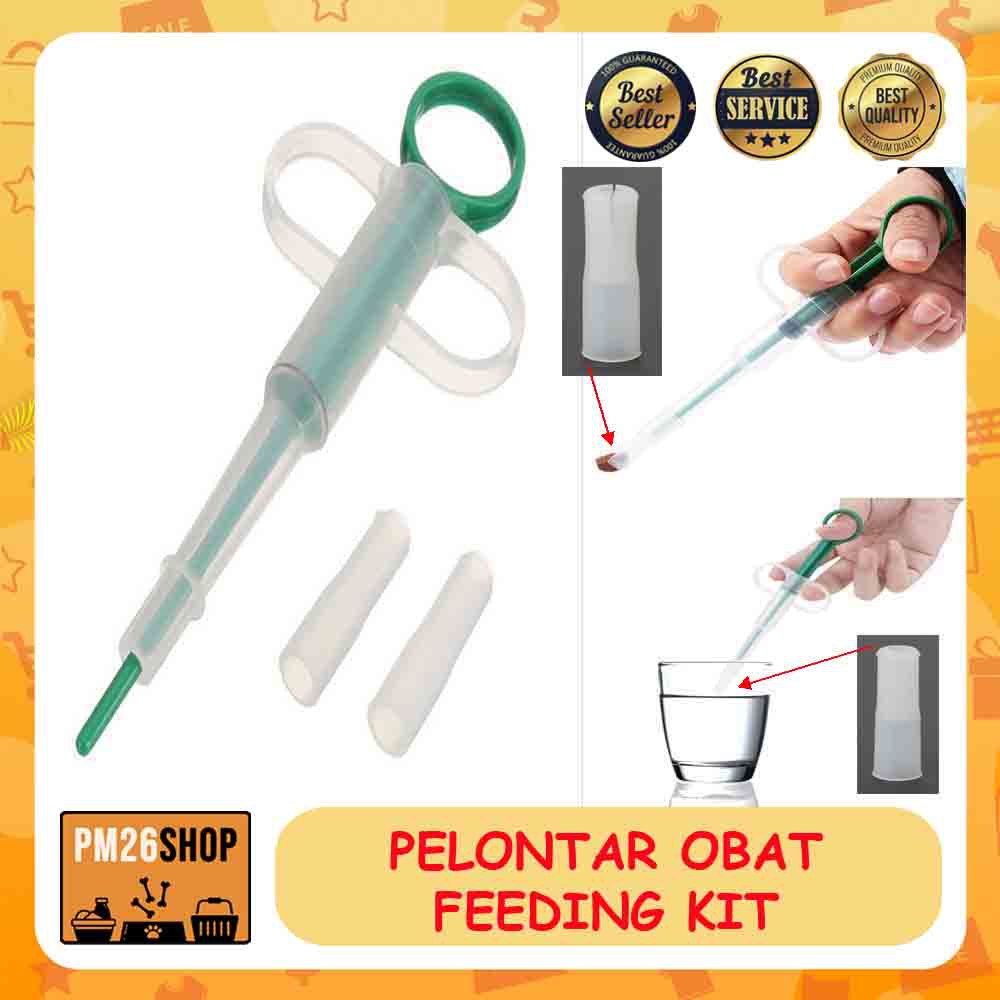 Feeding Kit Pelontar Pil Tablet Anjing Kucing Alat Bantu Minum Obat