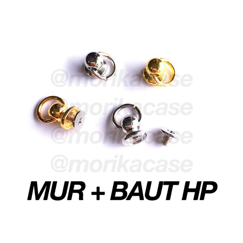 READY! MUR + BAUT SEKRUP KHUSUS LANYARD CHAIN CASE /  PENGAIT STRAP TALI HP [Silver / Gold]