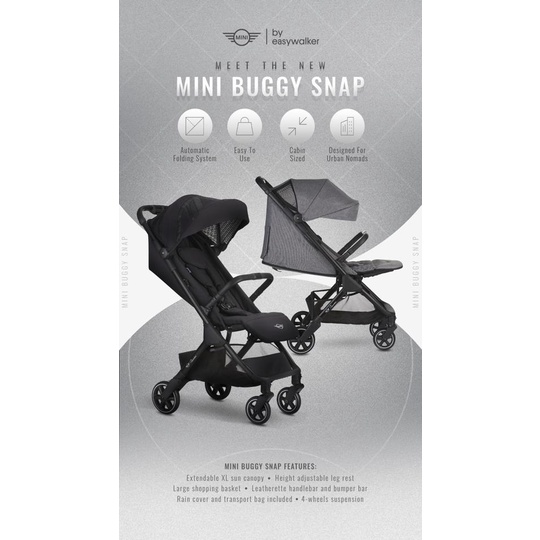 EASYWALKER JACKEY / MINI BUGGY SWITCH (CABIN SIZED) / EASYWALKER MINI BUGGY SNAP / BUGGY GO/ STROLLER / easy walker / buggy go oxford black / easy walker buggy go oxford black / easy walker mini buggy turn / easy walker reviseble