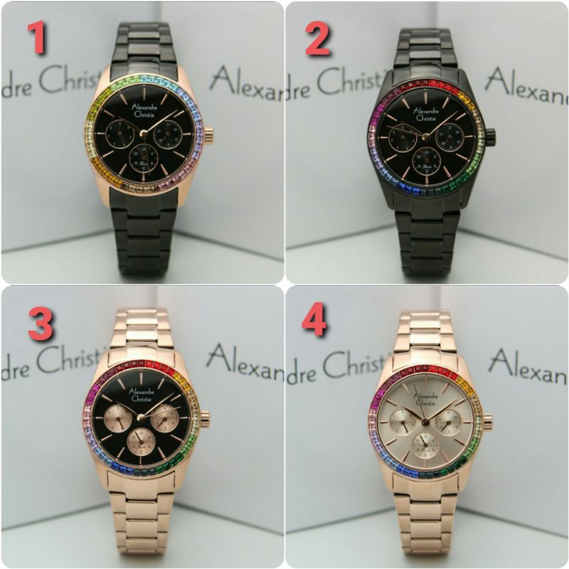 ORIGINAL JAM TANGAN WANITA ALEXANDRE CHRISTIE PASANGAN RANTAI ALEXANDER CRISTIE CRISTY AC ETAW