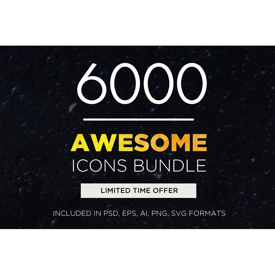 6000 Flat Icons Big Bundle - Vector Designs