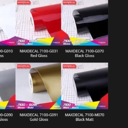 

♦ MAX DECAL STIKER DASARAN CUTTING STICKER 60CM METERAN VINYL TEBAL - HITAM ☏