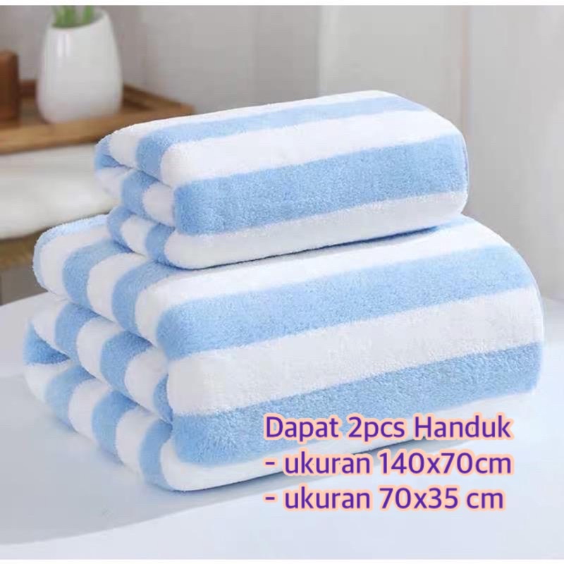 Carterlove 2in1 Handuk Microfiber Joylife 140x70cm dan 70x35cm Kemasan Tile | Handuk Import Microfiber 2in1