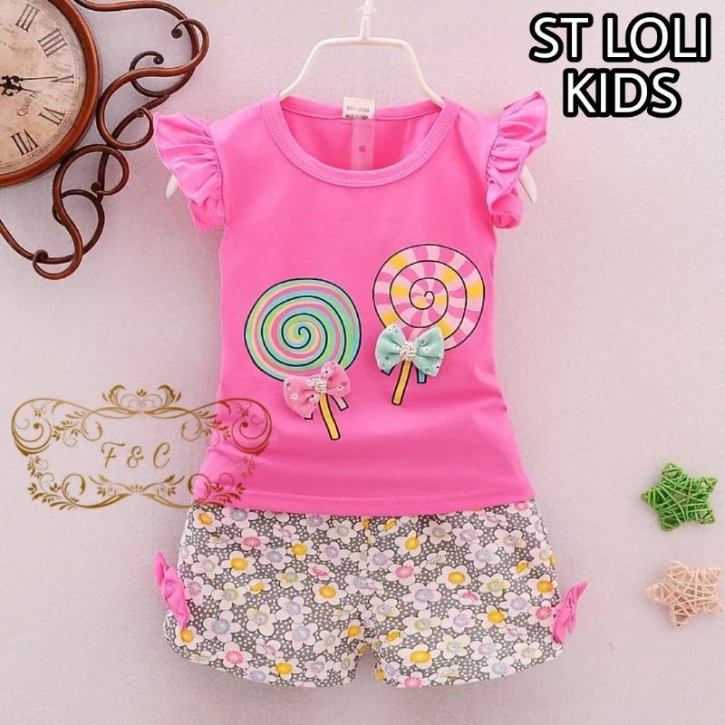 Setelan Anak Usia 2-4 Tahun / Baju Setelan Anak / Set Loli