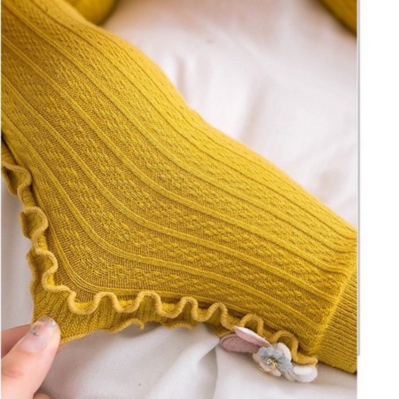 Legging anak import Bahan Tebal / Legging anak perempuan Ruffle bunga