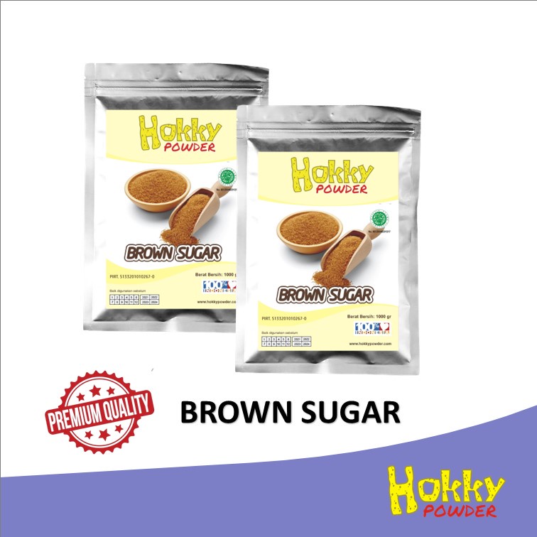 

Toping Bubuk Minuman Bubble Drink Rasa BROWN SUGAR Original Hokky Powder 1kg